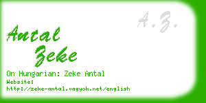 antal zeke business card